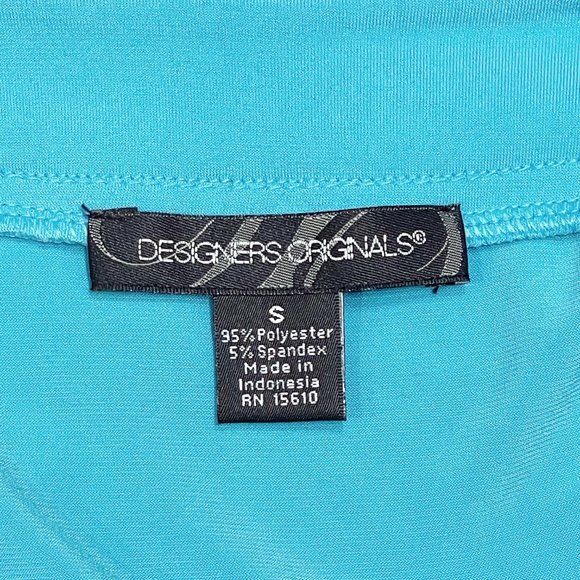 Designers Originals Top Small Blue Beaded Embellished Stretch Knit Blouse - Picture 5 of 6